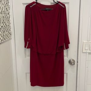 R&M Richards burgundy semi-formal dress